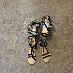Express Black Strappy Sandals